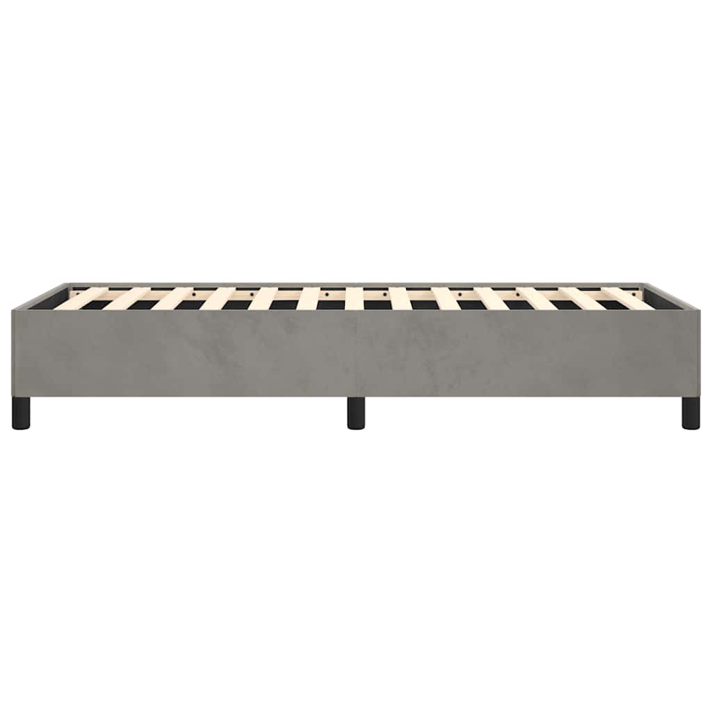 Rám Postele Bez Matrace Světle Šedý 100X203 Cm Twin Xl Sametový