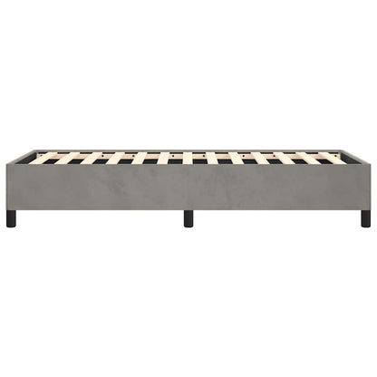 Rám Postele Bez Matrace Světle Šedý 100X203 Cm Twin Xl Sametový