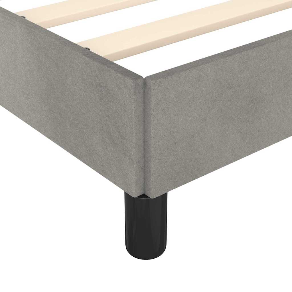 Rám Postele Bez Matrace Světle Šedý 100X203 Cm Twin Xl Sametový