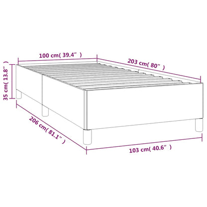 Rám Postele Bez Matrace Světle Šedý 100X203 Cm Twin Xl Sametový