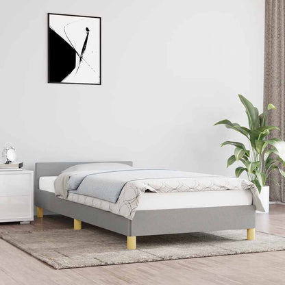 Rám Postele Bez Matrace Světle Šedá 80 X 200 Cm Textil