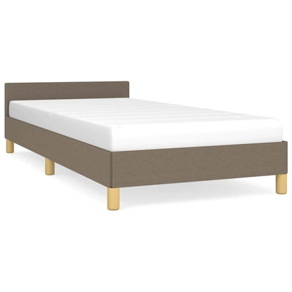Rám Postele S Čelem Bez Matrace Taupe 80X200 Cm Textil