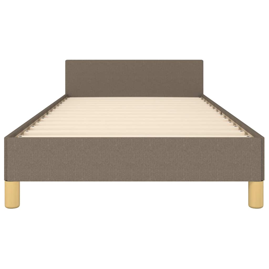 Rám Postele S Čelem Bez Matrace Taupe 80X200 Cm Textil