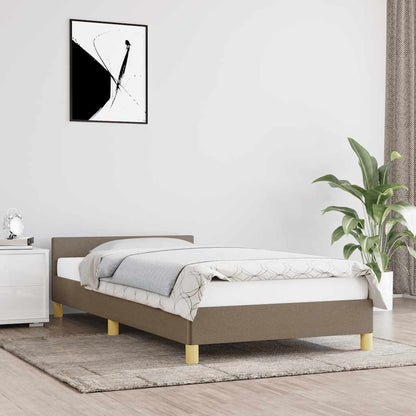 Rám Postele S Čelem Bez Matrace Taupe 80X200 Cm Textil