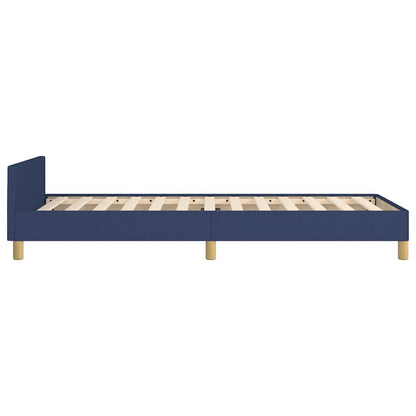 Rám Postele S Čelem Bez Matrace Modrý 80 X 200 Cm Textil