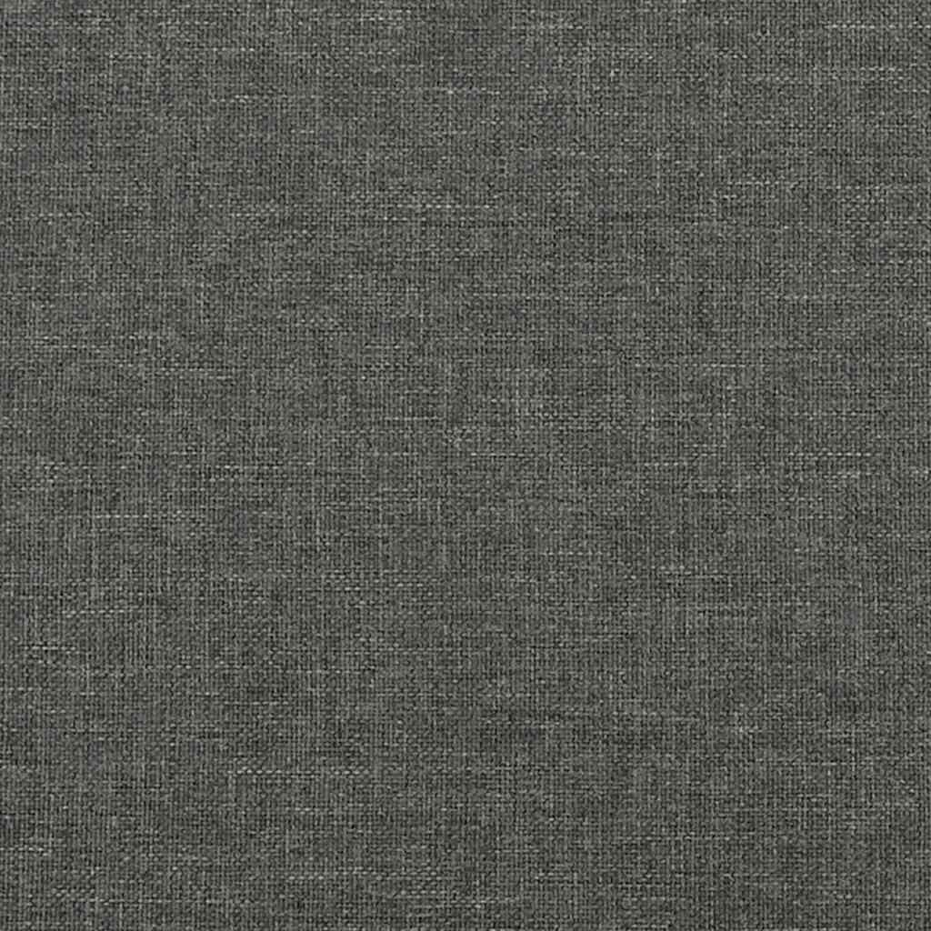 Rám Postele Bez Matrace Tmavě Šedá 90 X 190 Cm Textil