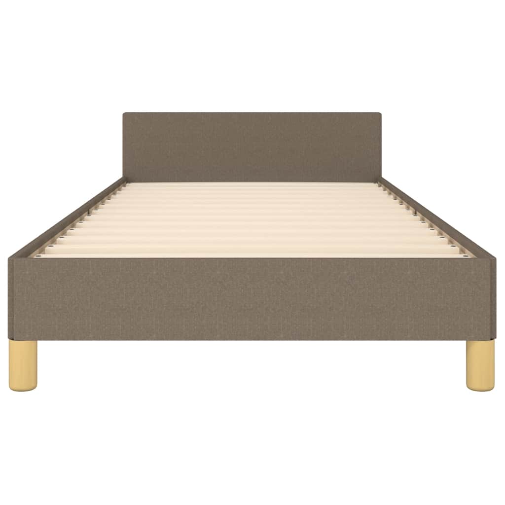 Rám Postele S Čelem Bez Matrace Taupe 90X190 Cm Textil