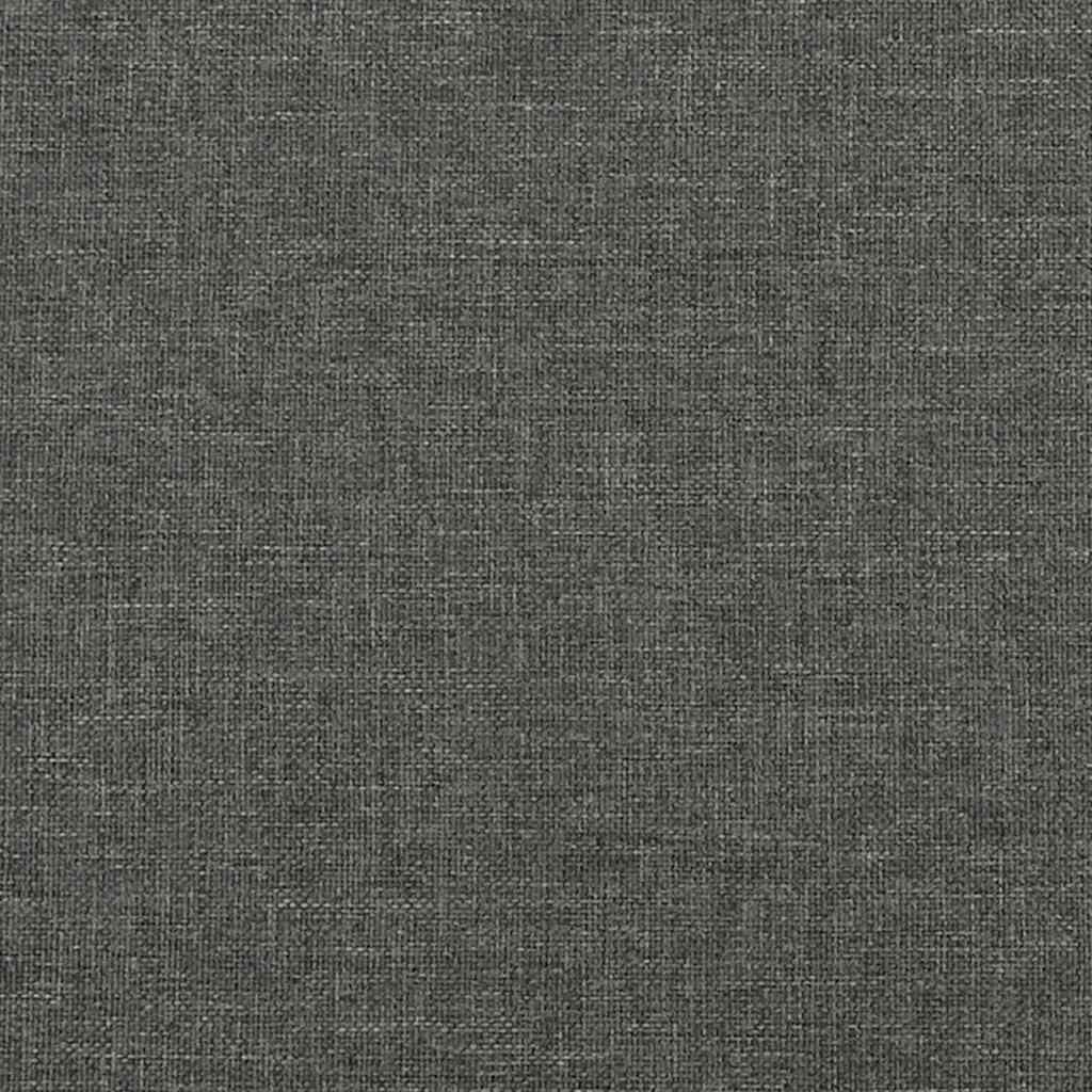 Rám Postele Bez Matrace Tmavě Šedý 90 X 200 Cm Textil