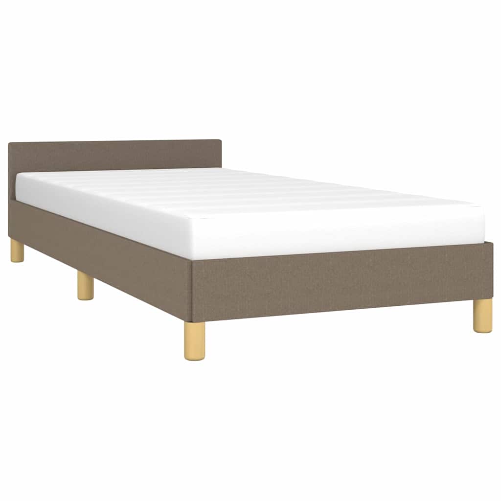 Rám Postele S Čelem Bez Matrace Taupe 90X200 Cm Textil