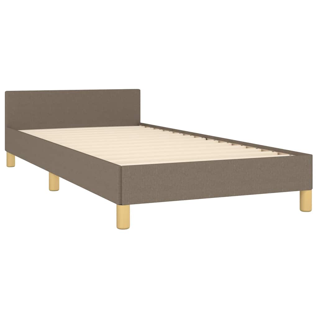 Rám Postele S Čelem Bez Matrace Taupe 90X200 Cm Textil