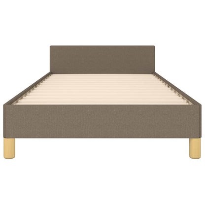 Rám Postele S Čelem Bez Matrace Taupe 90X200 Cm Textil