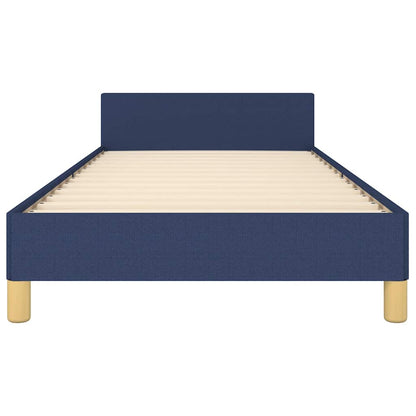 Rám Postele S Čelem Bez Matrace Modrý 90X200 Cm Textil
