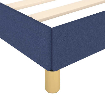 Rám Postele S Čelem Bez Matrace Modrý 90X200 Cm Textil