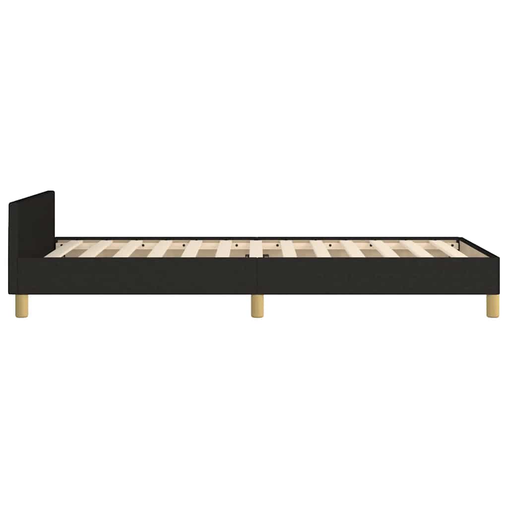 Rám Postele Bez Matrace Černý 100 X 200 Cm Textil
