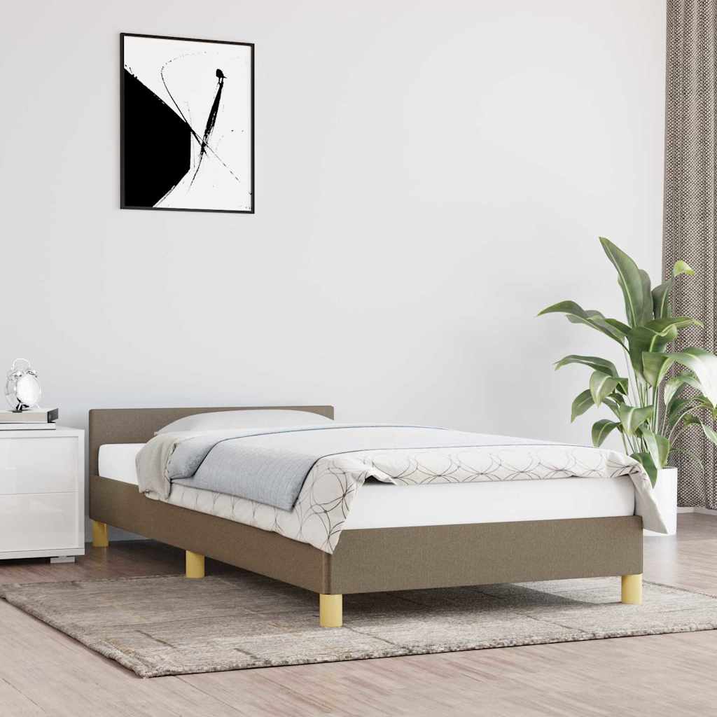 Rám Postele Bez Matrace Taupe 100 X 200 Cm Textil