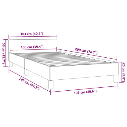 Rám Postele Bez Matrace Zelený 100X200 Cm Textil