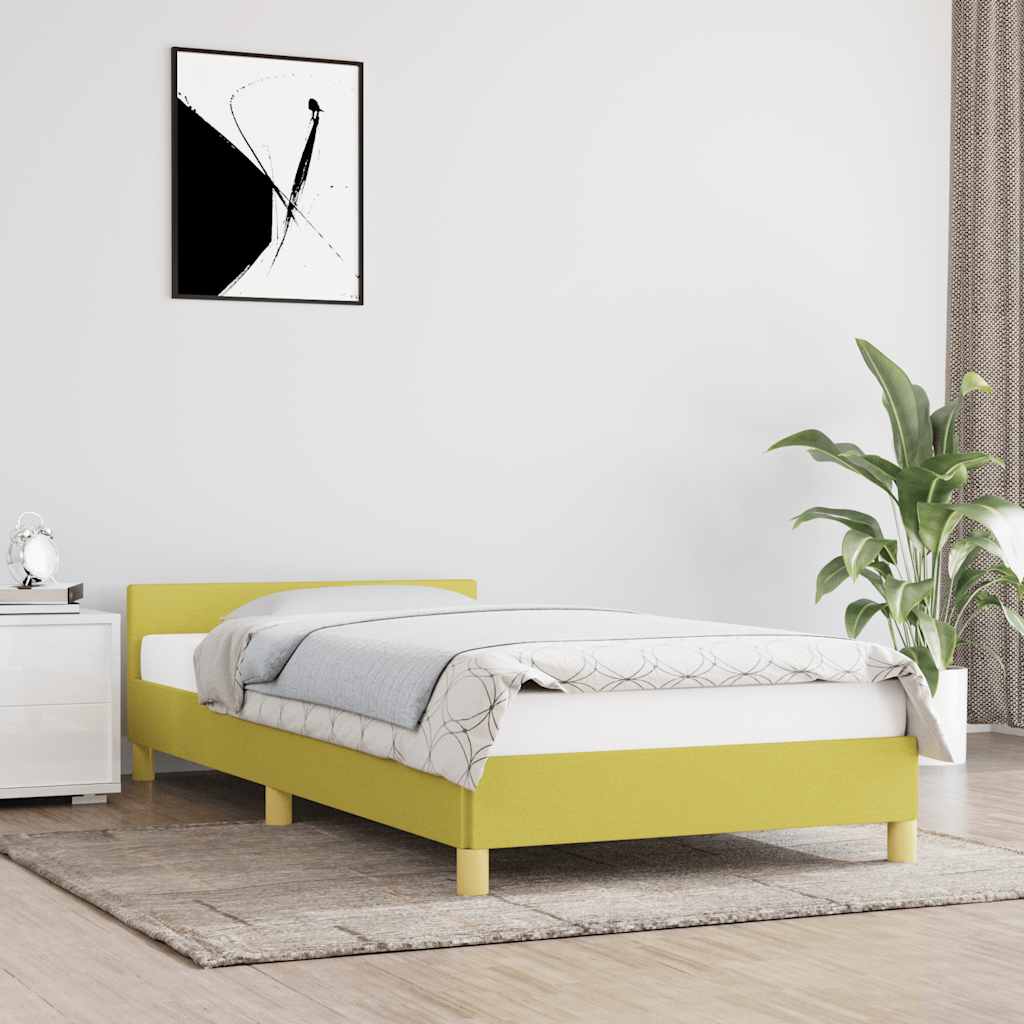Rám Postele Bez Matrace Zelený 100X200 Cm Textil