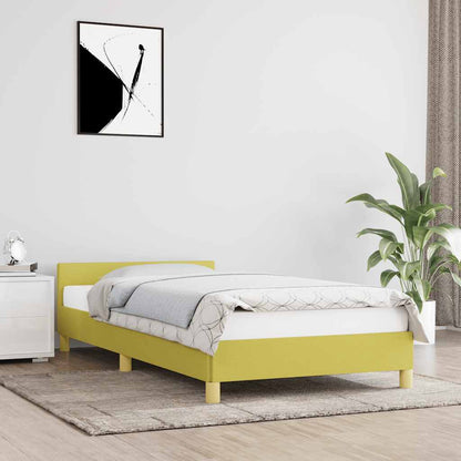 Rám Postele Bez Matrace Zelený 100X200 Cm Textil