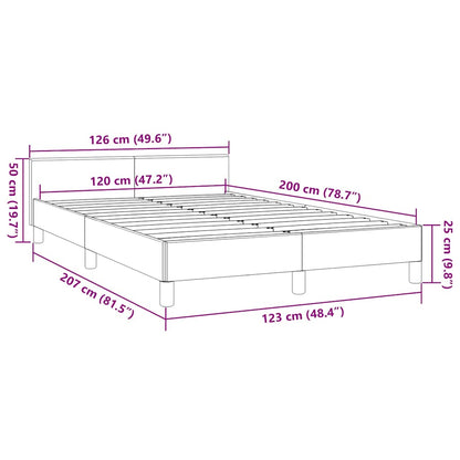 Rám Postele Bez Matrace Krémový 120 X 200 Cm Textil