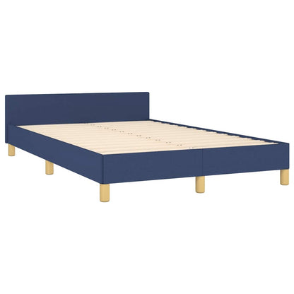 Rám Postele S Čelem Bez Matrace Modrý 120X200 Cm Textil