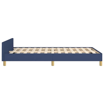 Rám Postele S Čelem Bez Matrace Modrý 120X200 Cm Textil