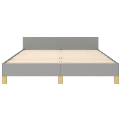 Rám Postele Bez Matrace Světle Šedý 140 X 190 Cm Textil