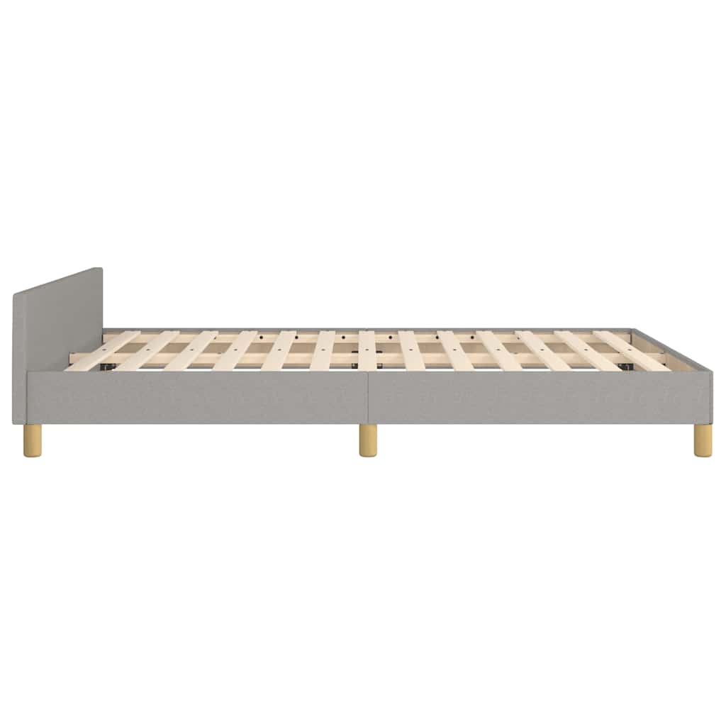 Rám Postele Bez Matrace Světle Šedý 140 X 190 Cm Textil