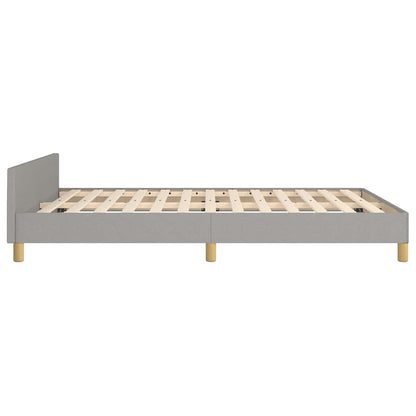 Rám Postele Bez Matrace Světle Šedý 140 X 190 Cm Textil