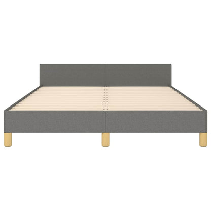 Rám Postele Bez Matrace Tmavě Šedý 140 X 190 Cm Textil