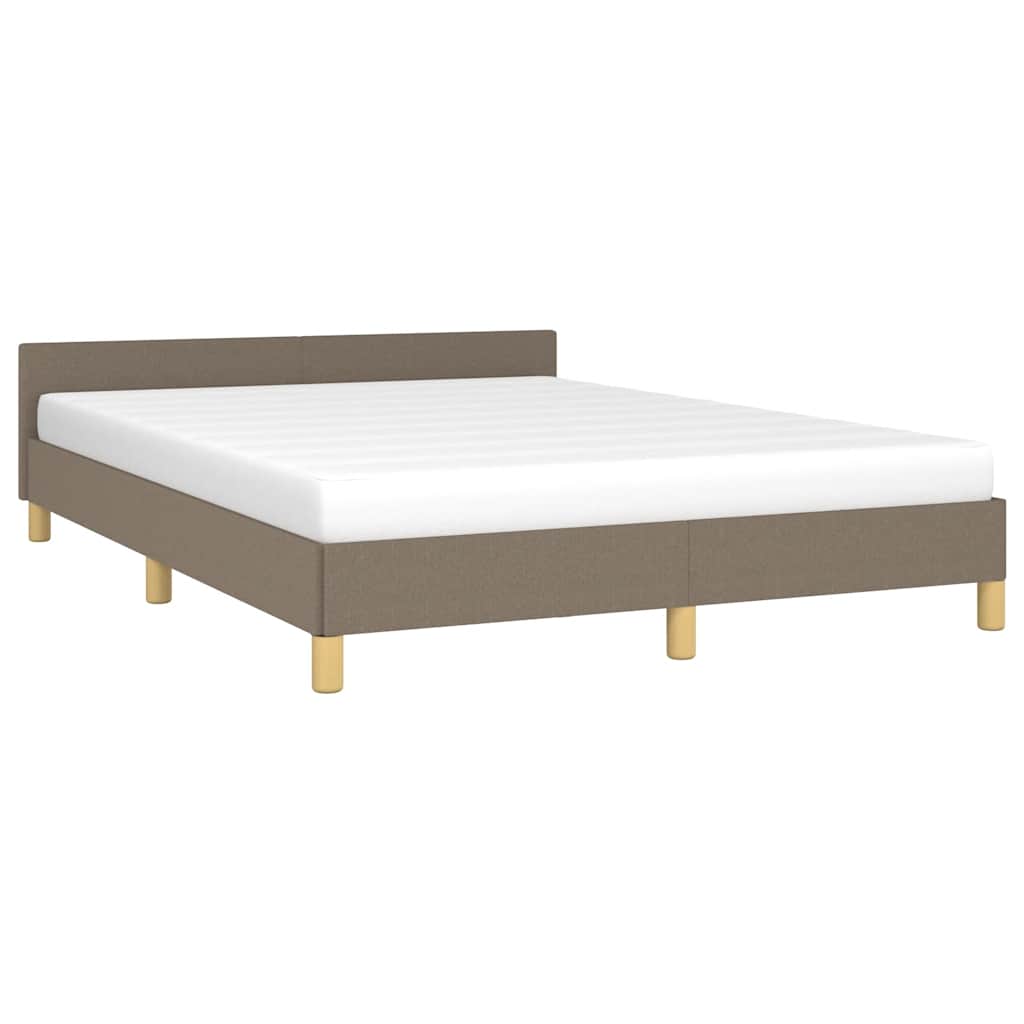 Rám Postele Bez Matrace Taupe 140 X 190 Cm Textil
