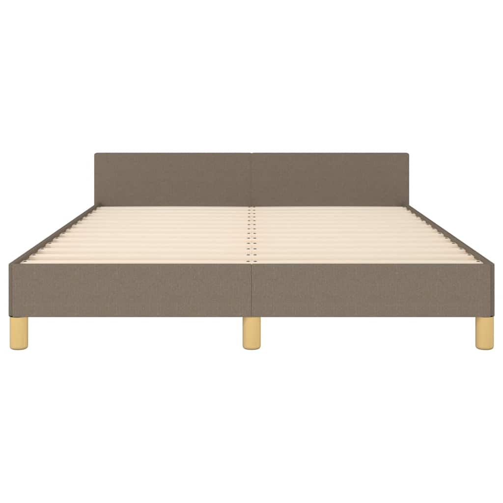 Rám Postele Bez Matrace Taupe 140 X 190 Cm Textil