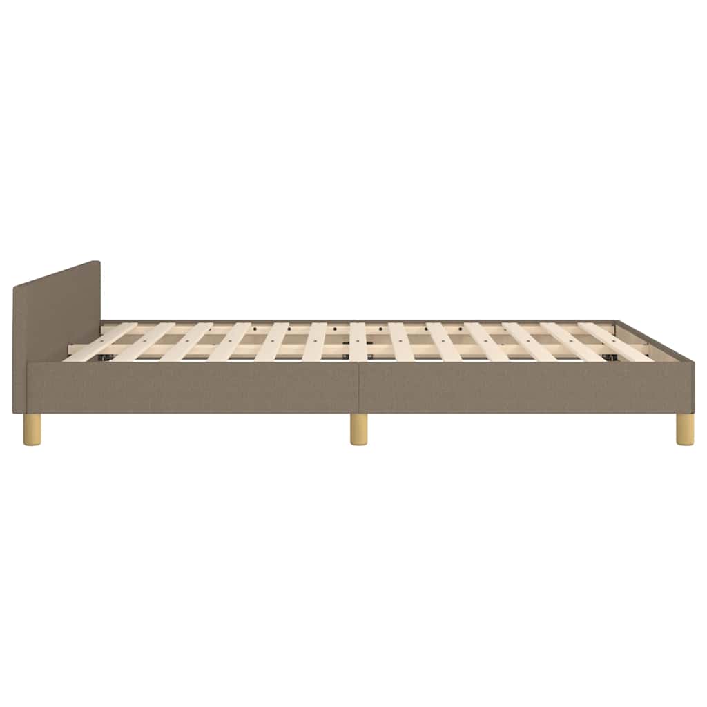 Rám Postele Bez Matrace Taupe 140 X 190 Cm Textil