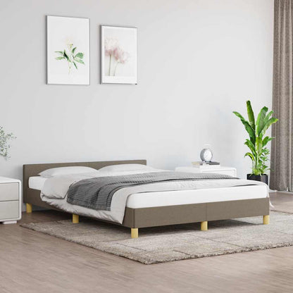 Rám Postele Bez Matrace Taupe 140 X 190 Cm Textil
