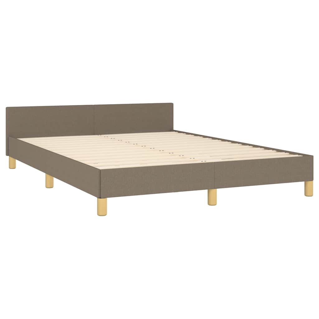 Rám Postele Bez Matrace Taupe 140 X 200 Cm Textil