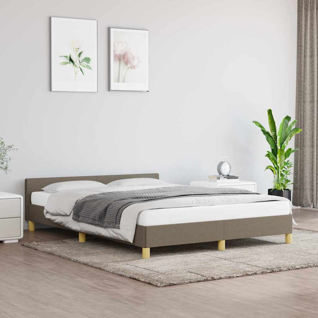 Rám Postele Bez Matrace Taupe 140 X 200 Cm Textil