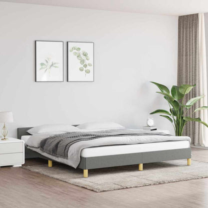 Rám Postele Bez Matrace Tmavě Šedý 160 X 200 Cm Textil