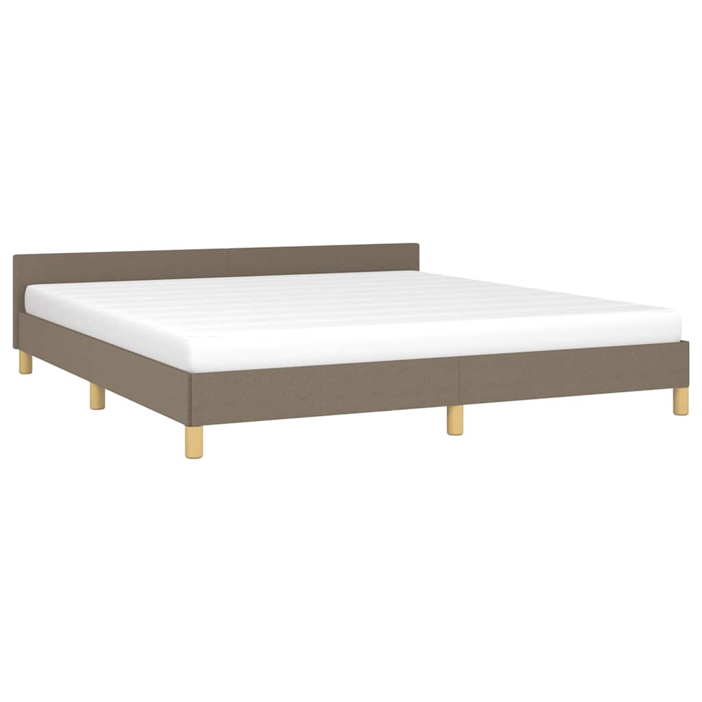 Rám Postele Bez Matrace Taupe 160 X 200 Cm Textil