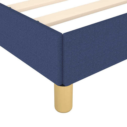 Rám Postele S Čelem Bez Matrace Modrý 160 X 200 Cm Textil