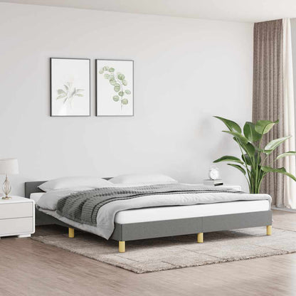 Rám Postele Bez Matrace Tmavě Šedý 180 X 200 Cm Textil