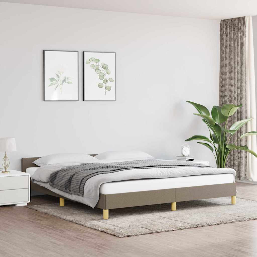 Rám Postele Bez Matrace Taupe 180 X 200 Cm Textil