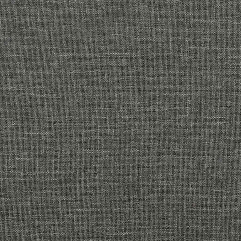 Rám Postele Bez Matrace Tmavě Šedý 200 X 200 Cm Textil
