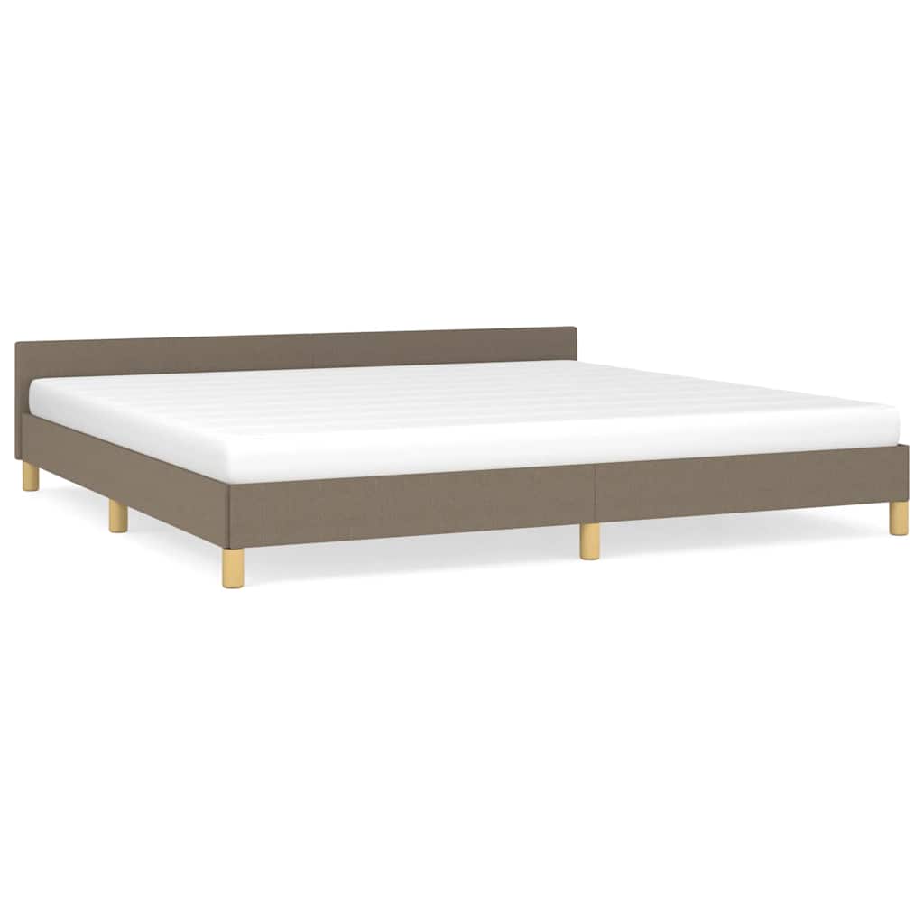 Rám Postele Bez Matrace Taupe 200 X 200 Cm Textil