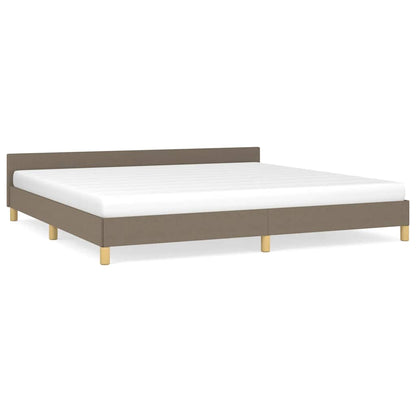Rám Postele Bez Matrace Taupe 200 X 200 Cm Textil