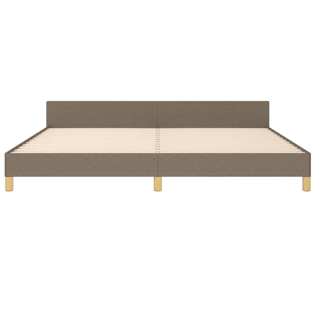 Rám Postele Bez Matrace Taupe 200 X 200 Cm Textil