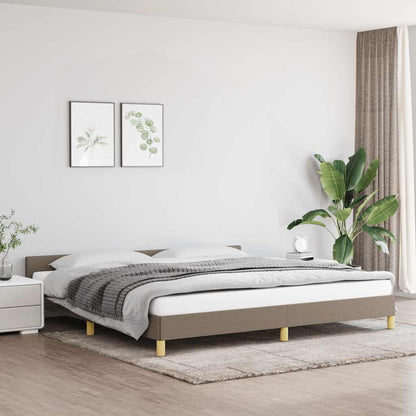 Rám Postele Bez Matrace Taupe 200 X 200 Cm Textil
