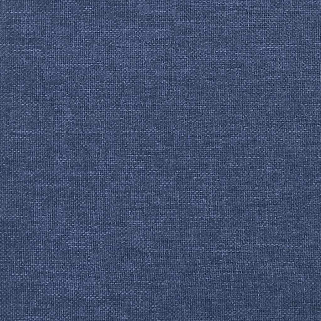 Rám Postele S Čelem Bez Matrace Modrý 200 X 200 Cm Textil