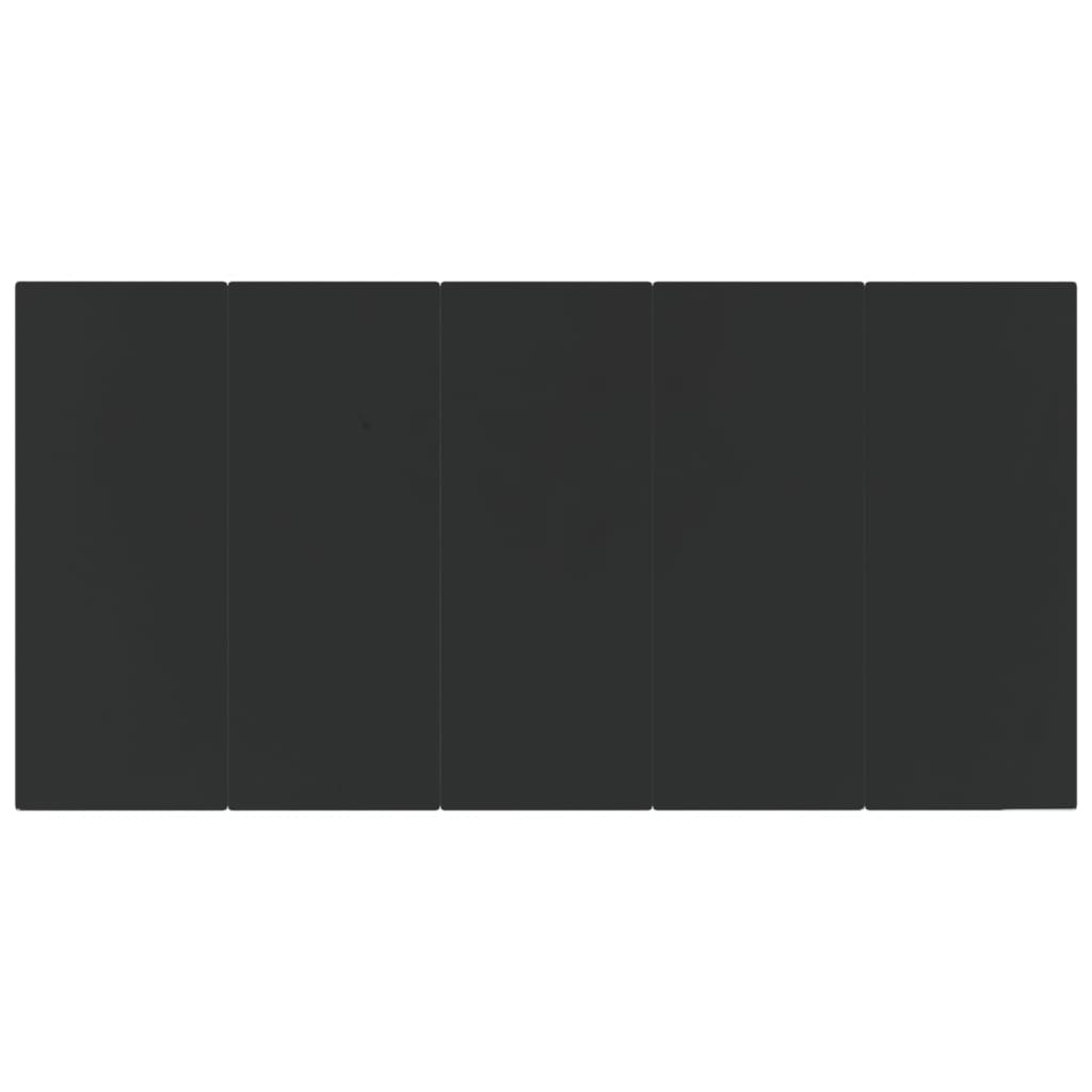 Zahradní Jídelní Stůl Černý 200X100X74 Cm Ocel A Tvrzené Sklo