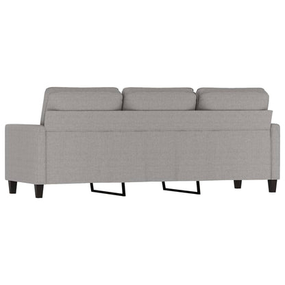 3Místná Pohovka Světle Šedá 180 Cm Textil