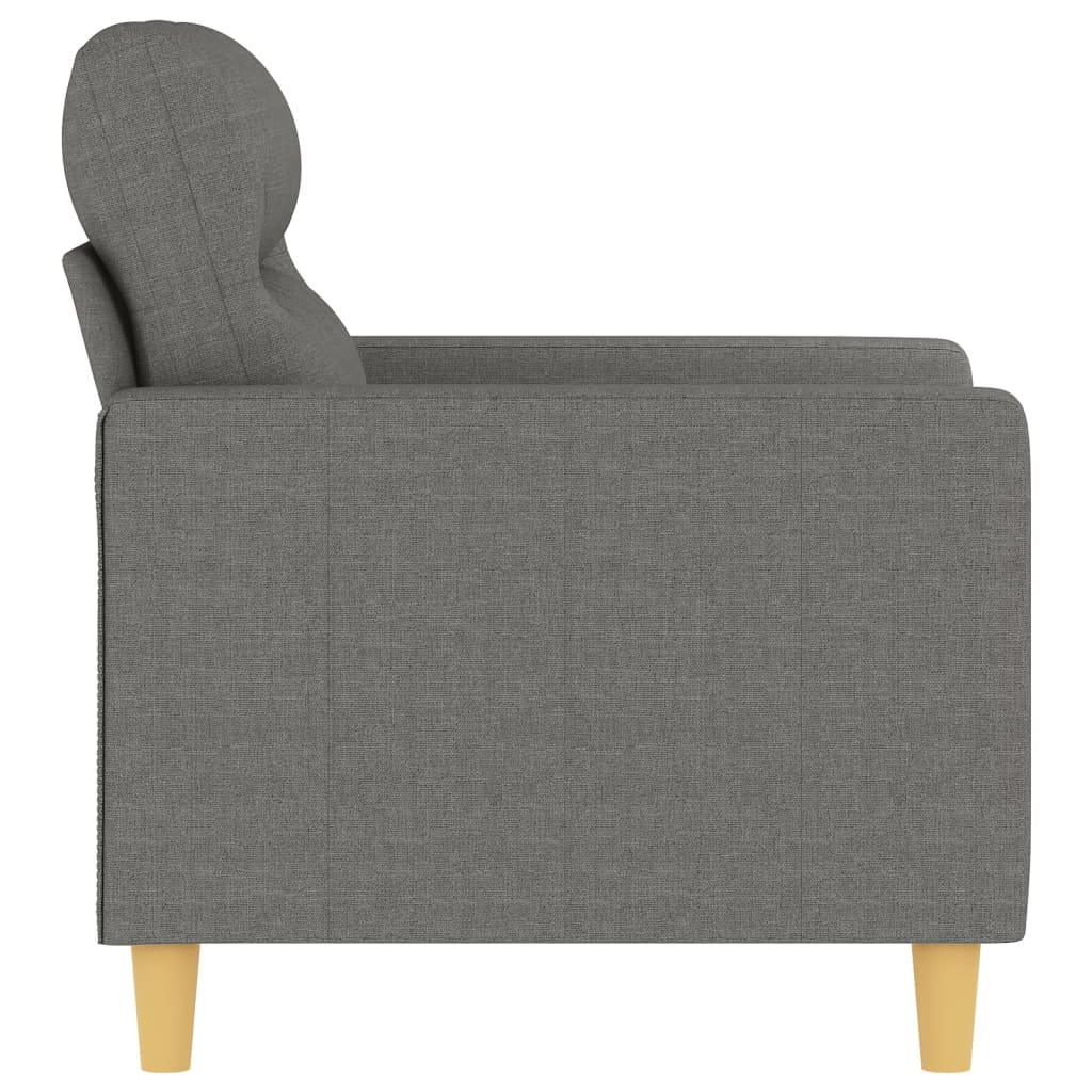 Křeslo Tmavě Šedé Textil