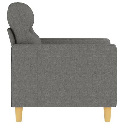 Křeslo Tmavě Šedé Textil